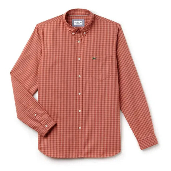 Lacoste Other - Lacoste Long Sleeve Shirt Mini Check Cotton CH9559 Button Down Men's Size 46 2XL
